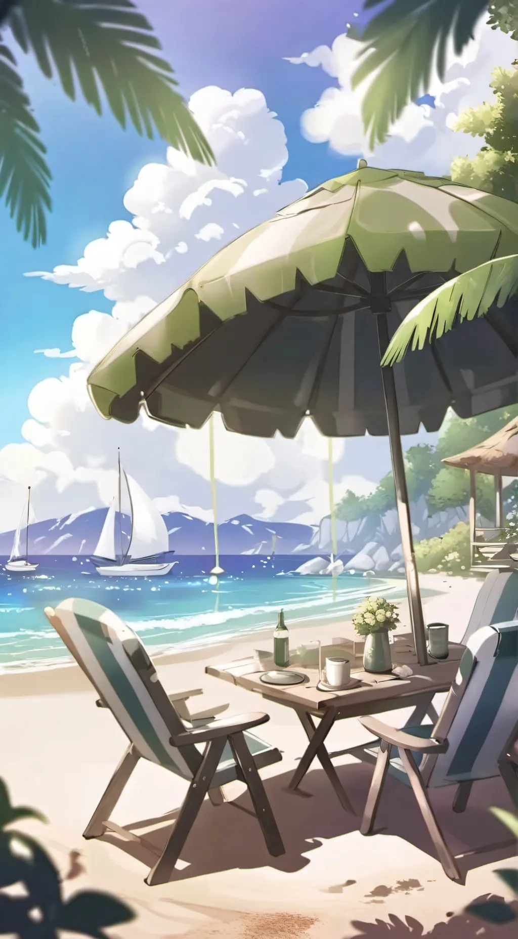 ai character: Mha beach day! 🏖️ background