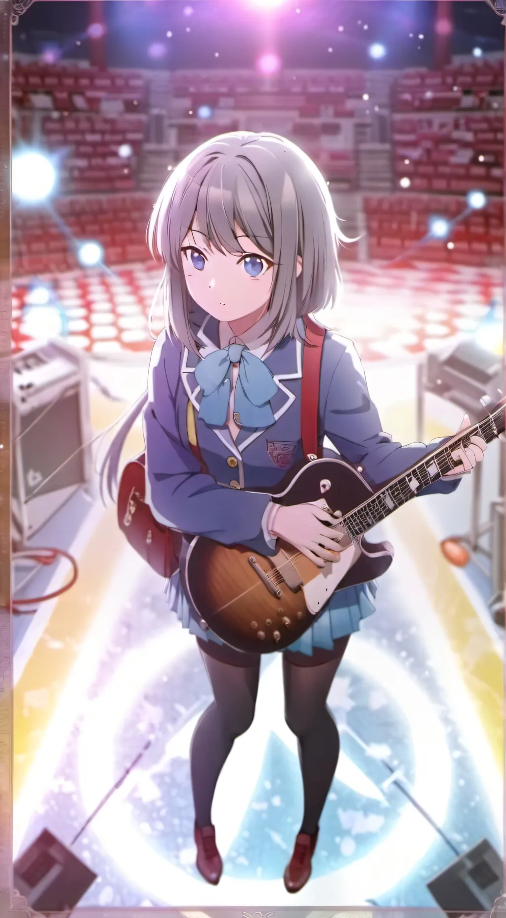 ai character: Ichika hoshio💙🎸 background