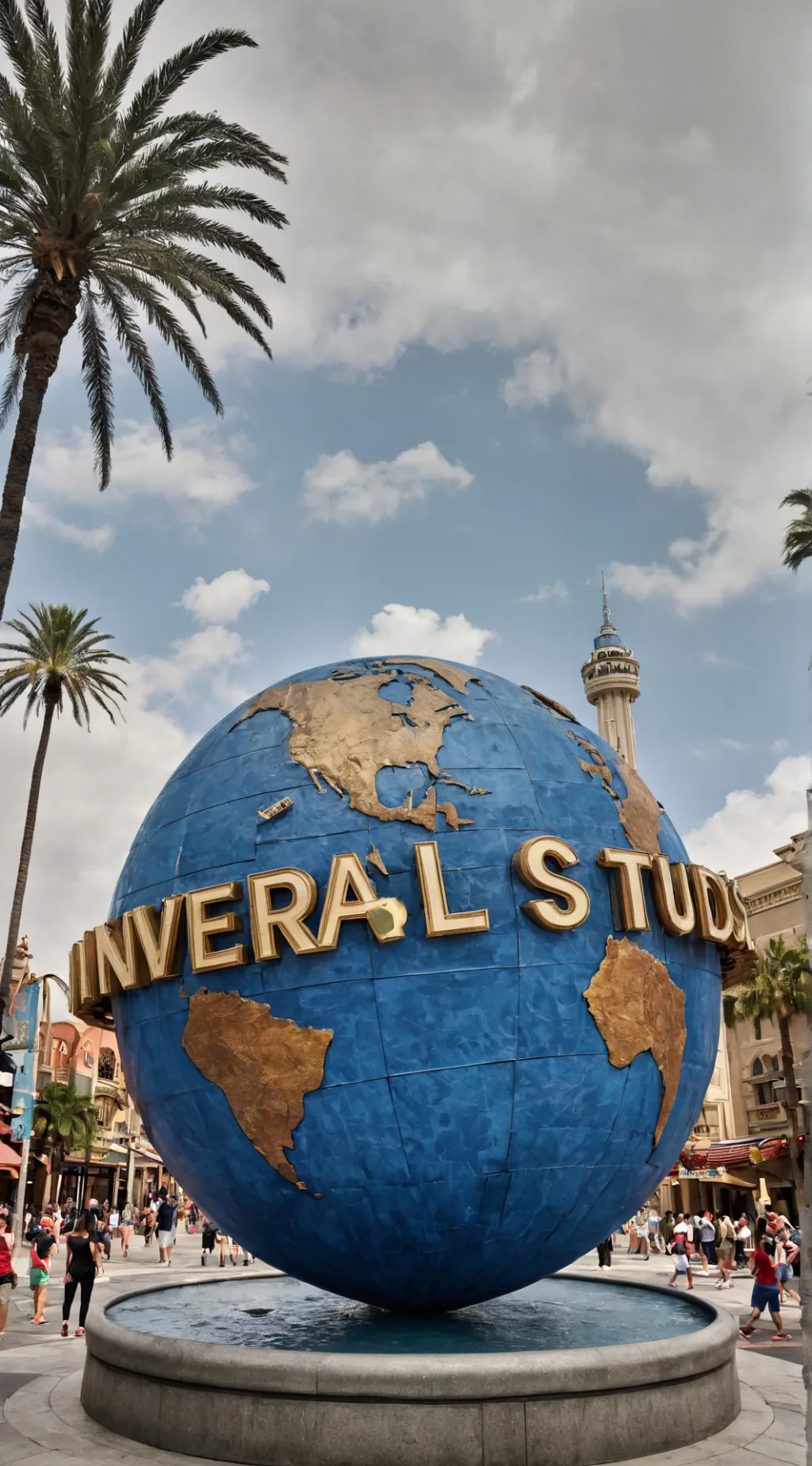 ai character: Universal studios  background