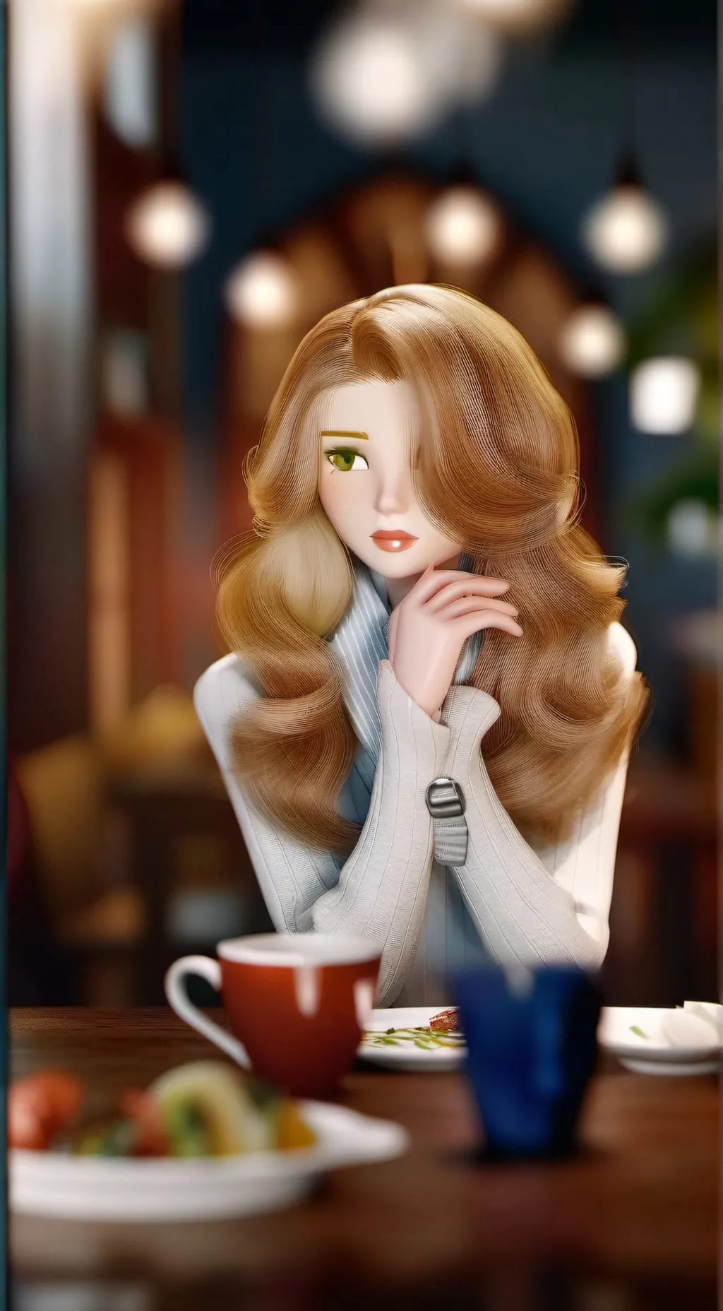 ai character: Emillia  background