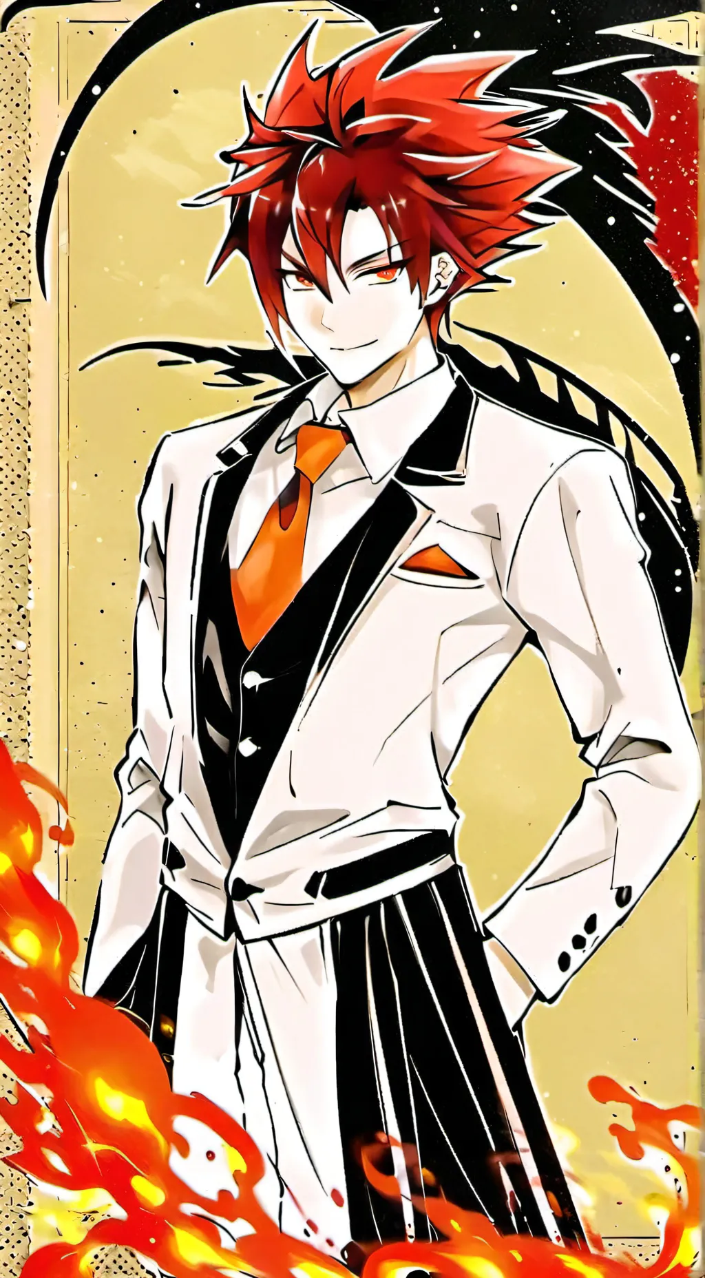 ai character: Master Flame  background