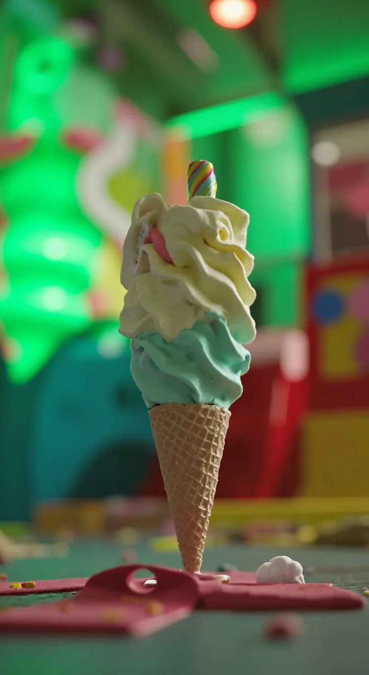 ai character: Inspired Ice Cream background