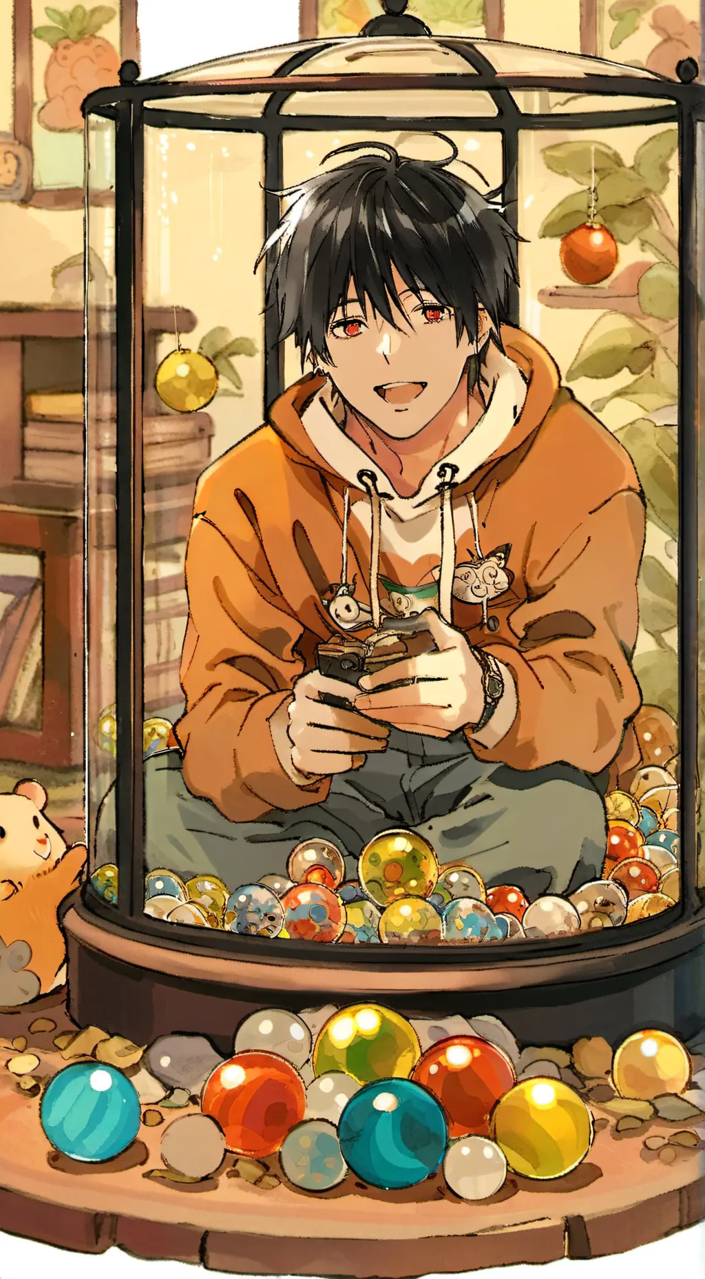 ai character: jjk sleepover background