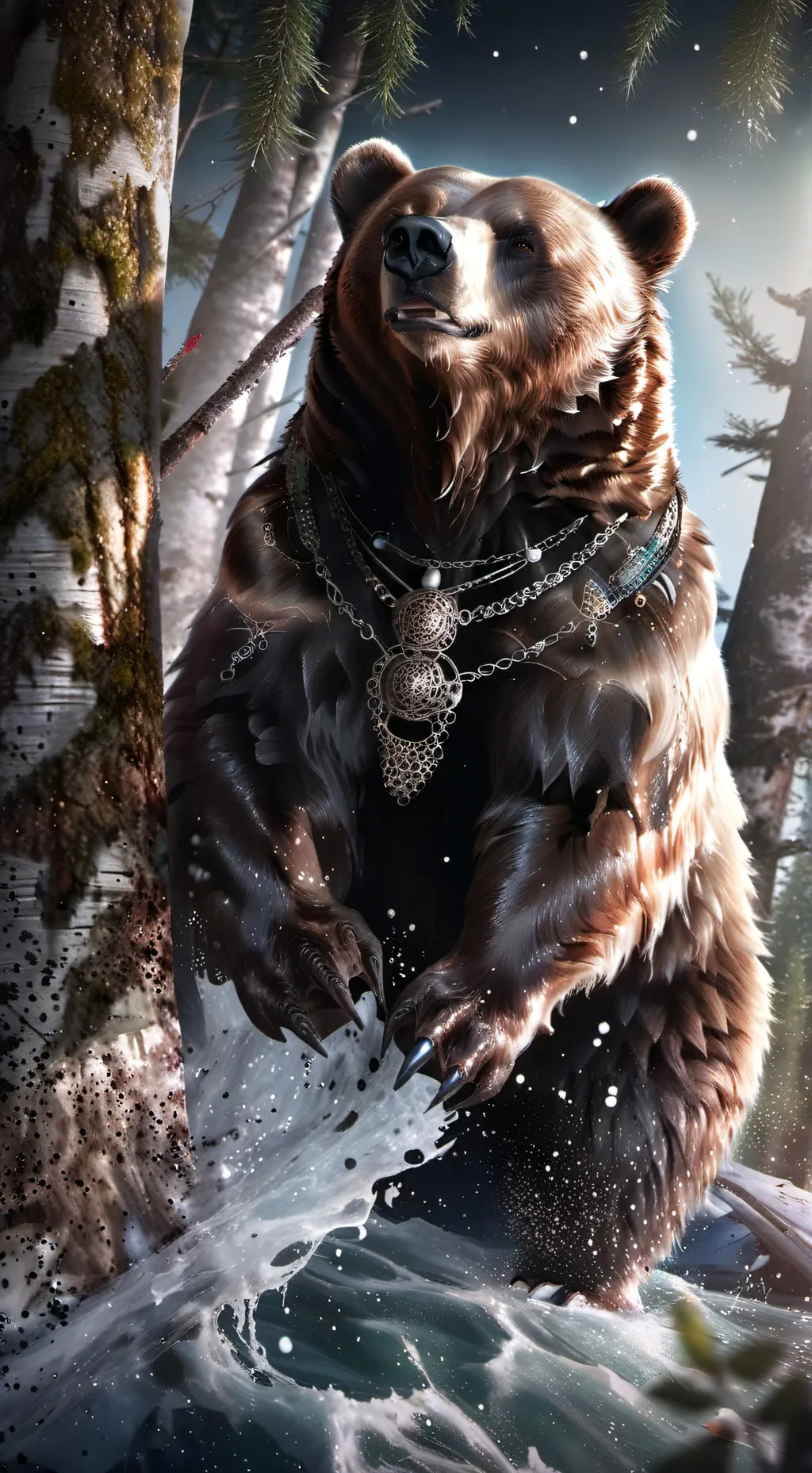 ai character: Bear  background