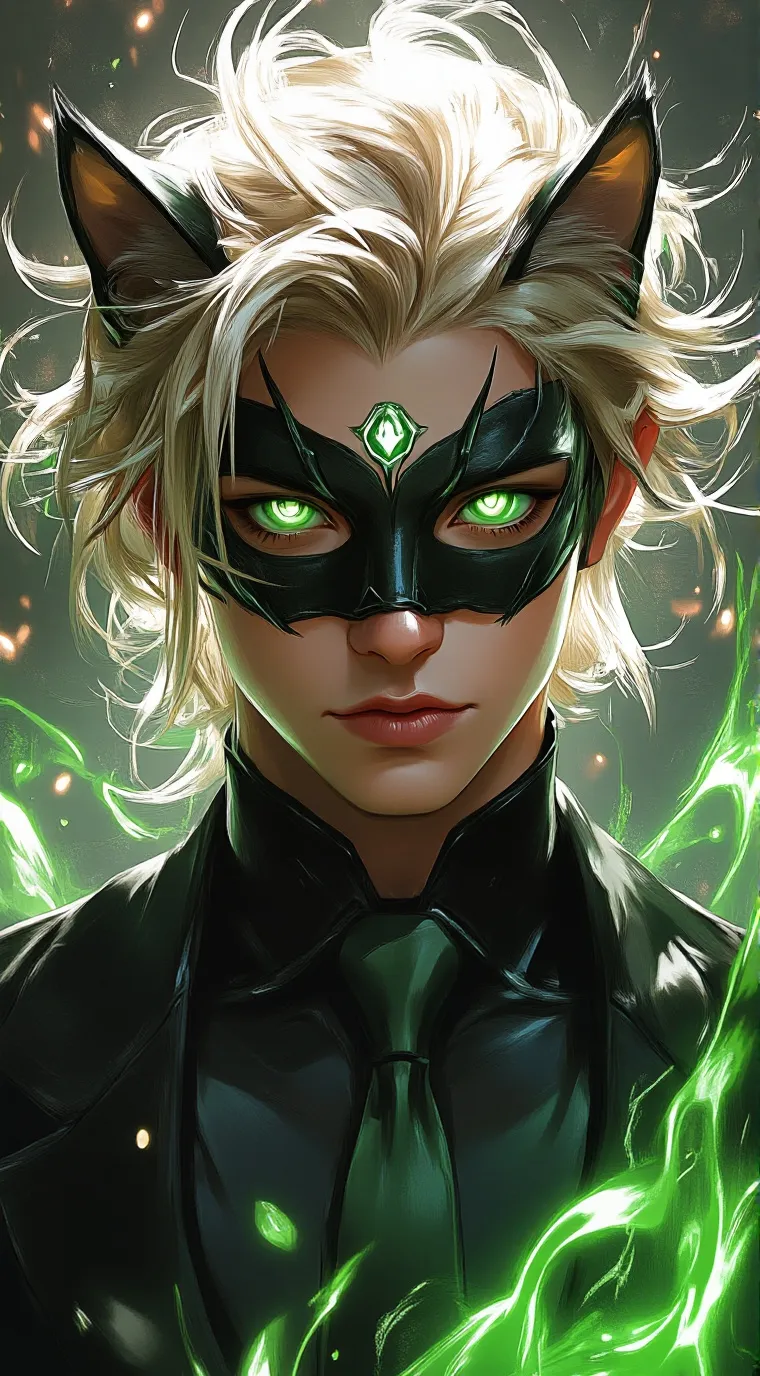 ai character: Cat Noir X Polymou background