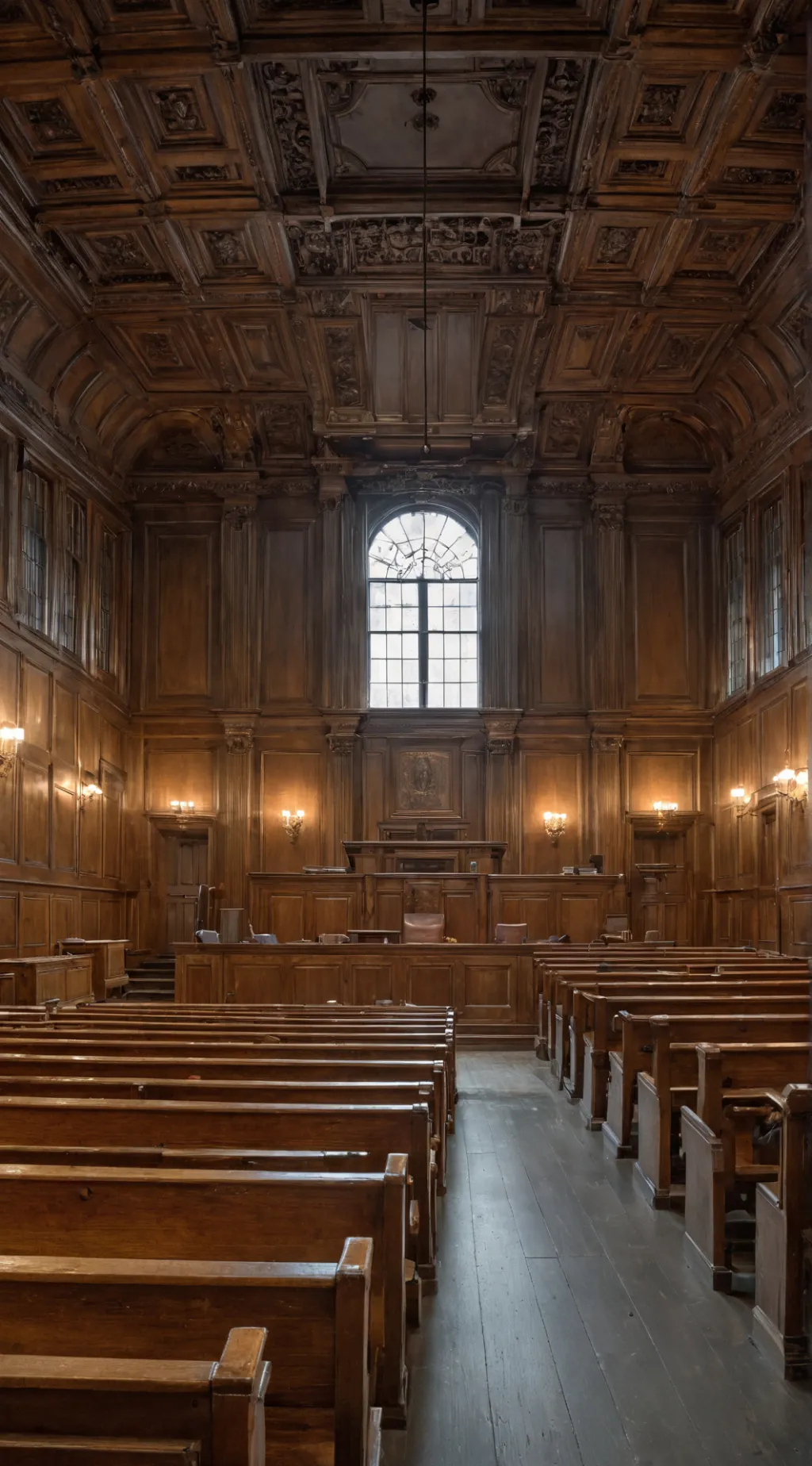 ai character: Courtroom Assembly background