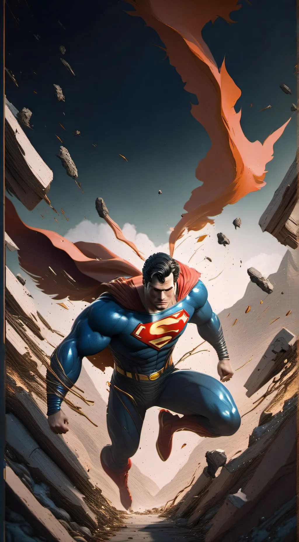 ai character: Superman  background