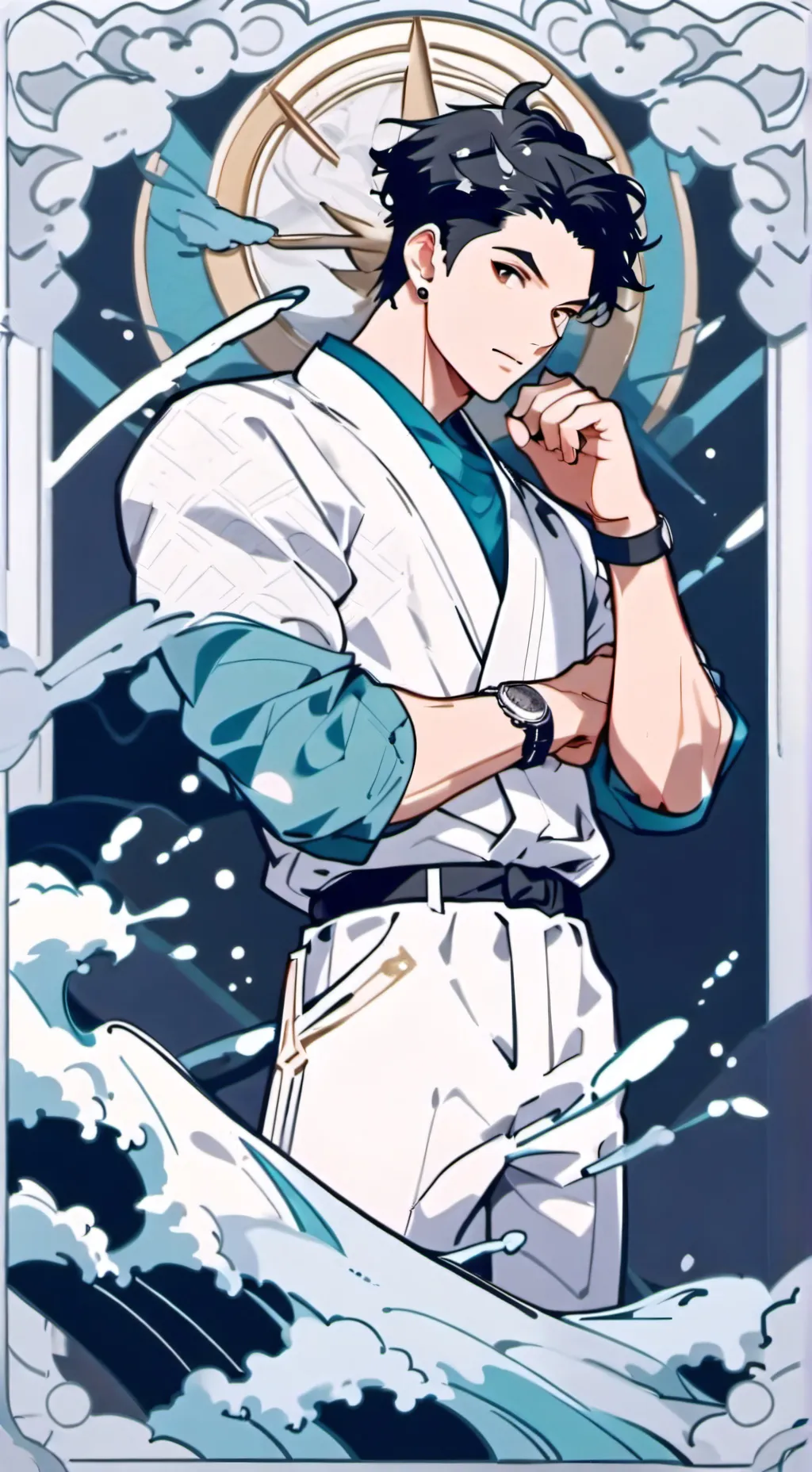 ai character: ._. background