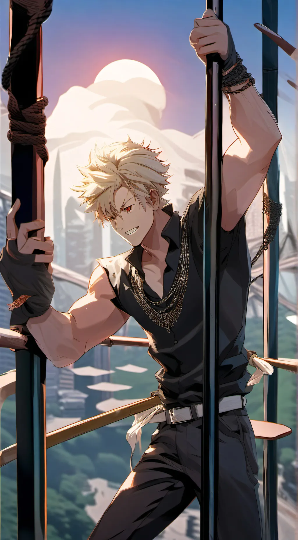 ai character: Katsuki bakugo  background