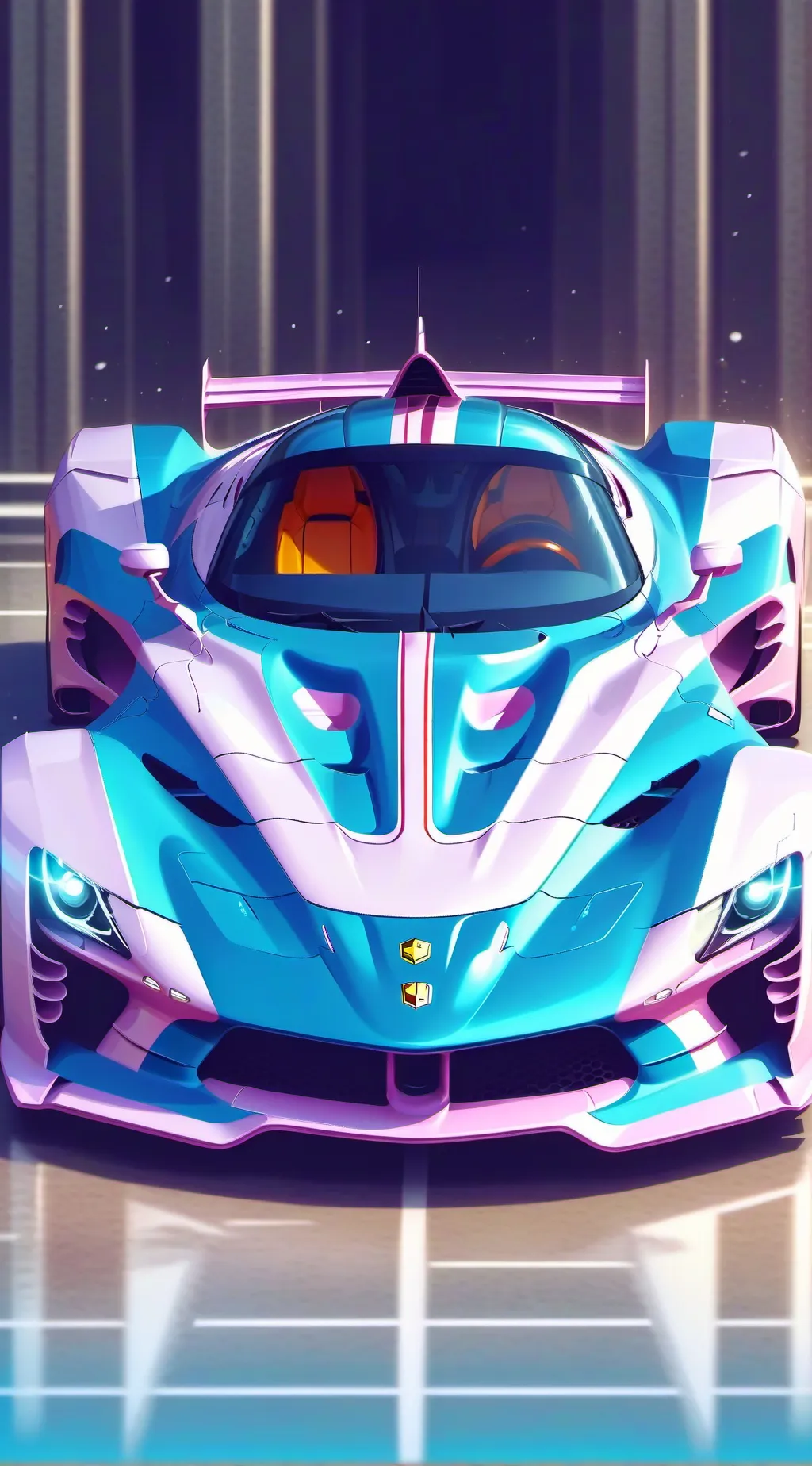 ai character: very expensive car background