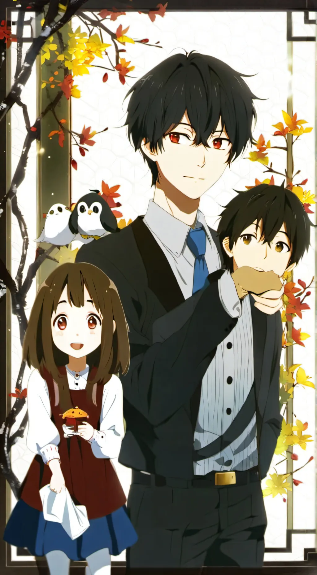 ai character: Sprunki campfire  background