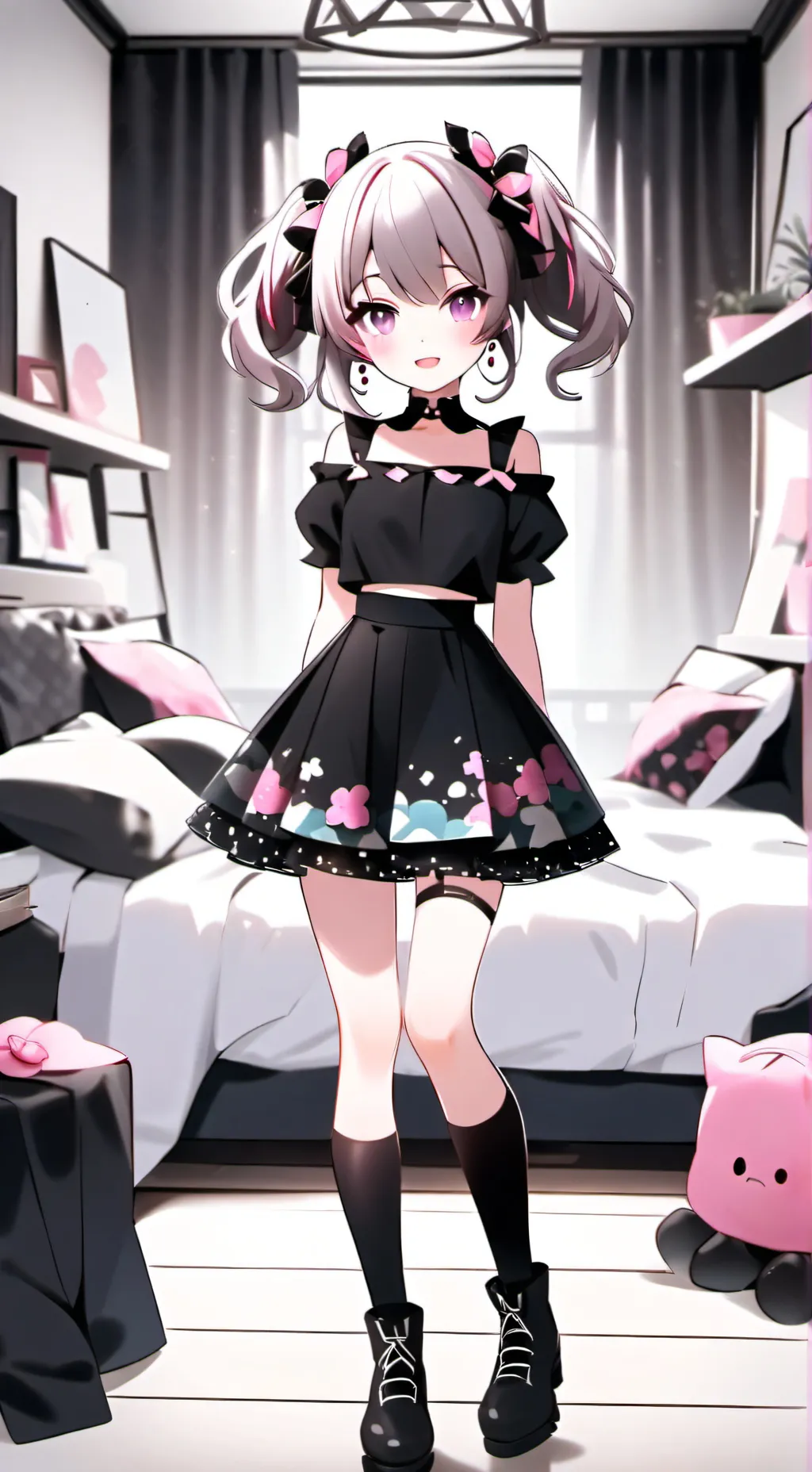 ai character: Of girl  background
