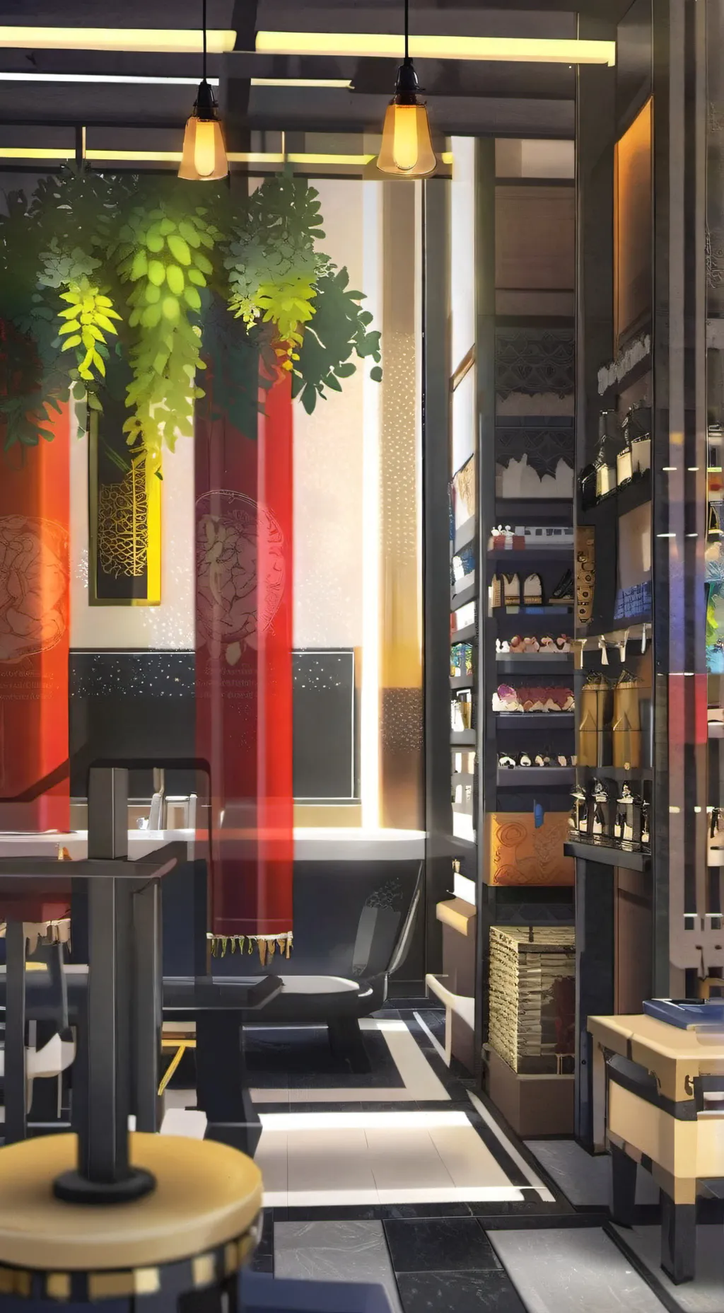 ai character: KPDH McDonald's  background