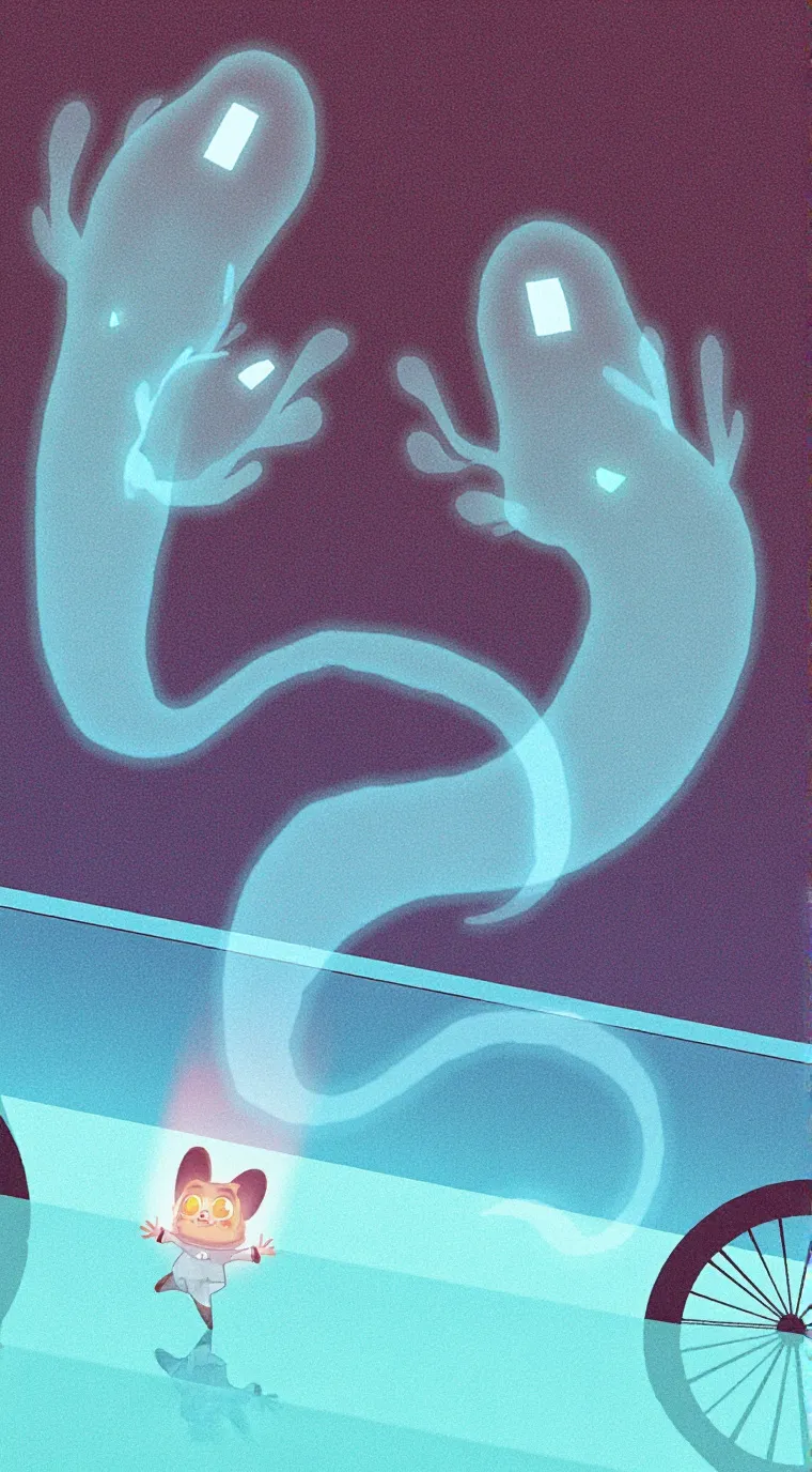 ai character: sol e a lua  background