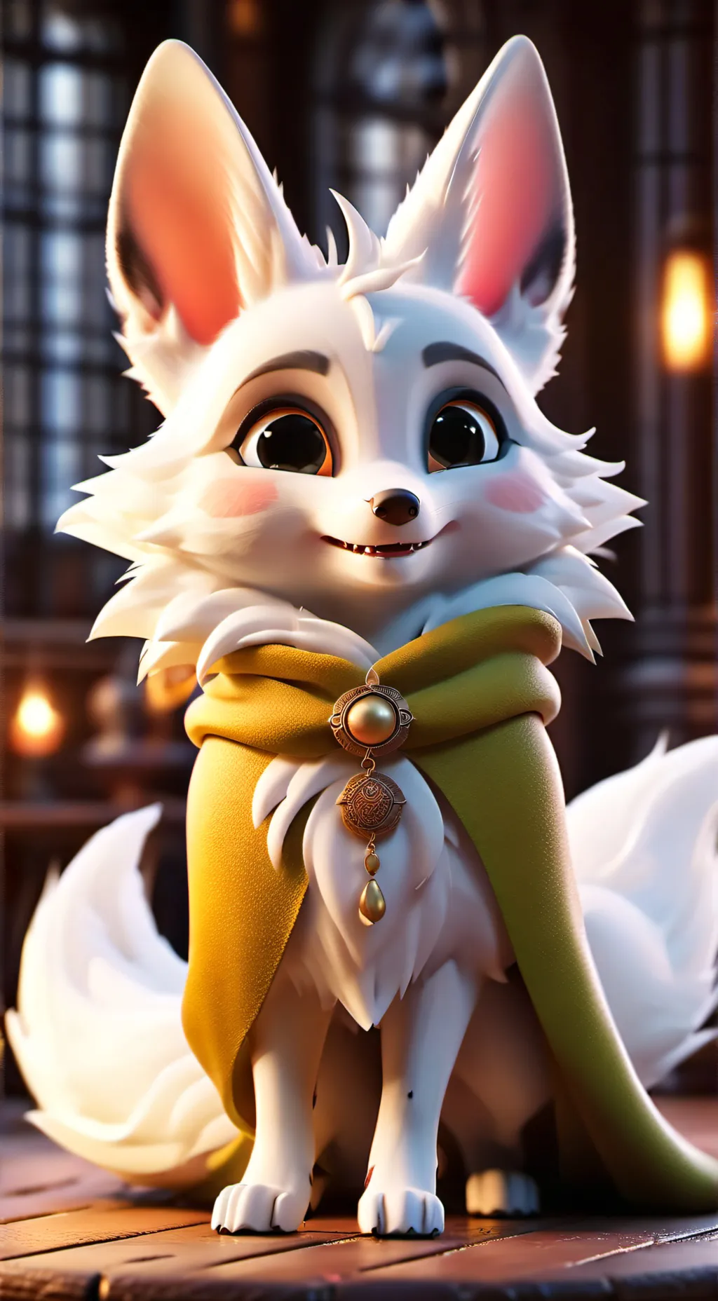 ai character: fox potion  background