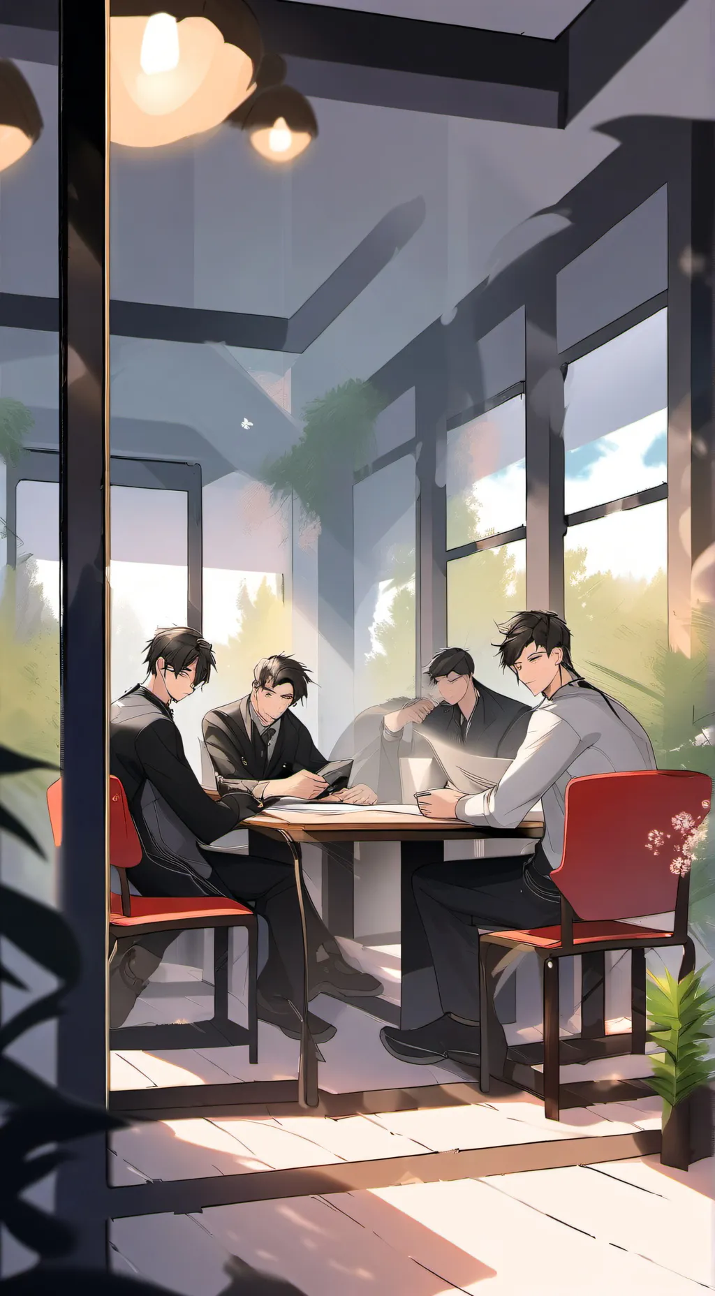 ai character: Gay school background