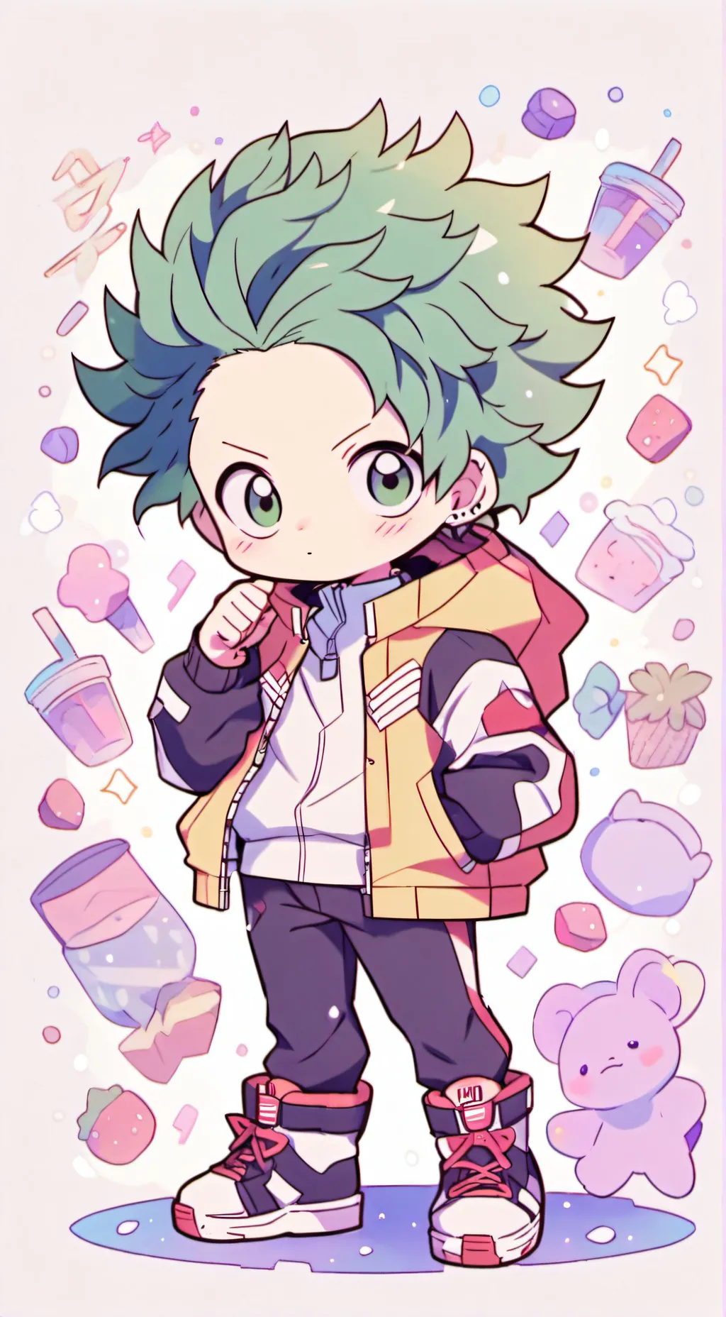 ai character: mha road trip background