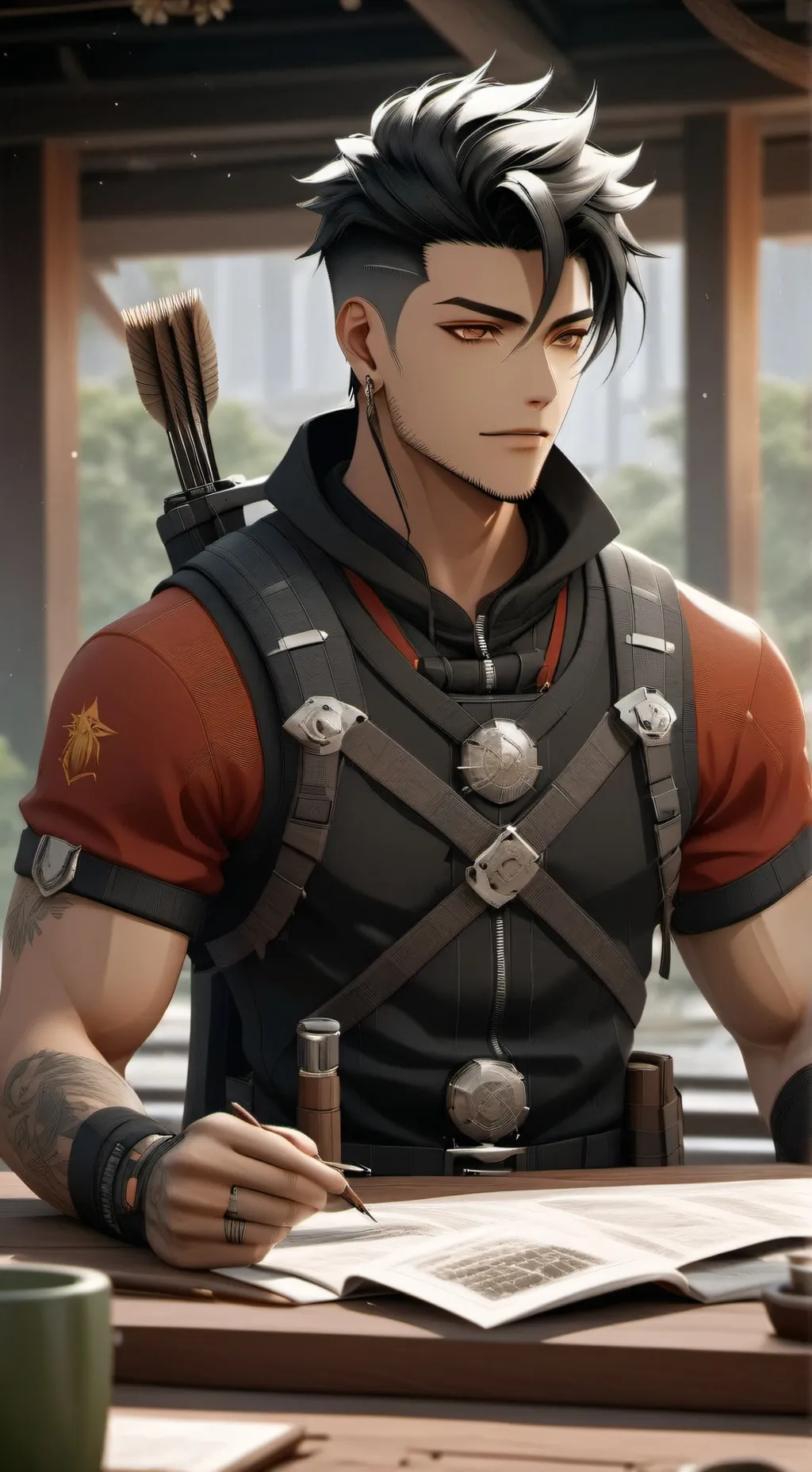 ai character: Тайлер background