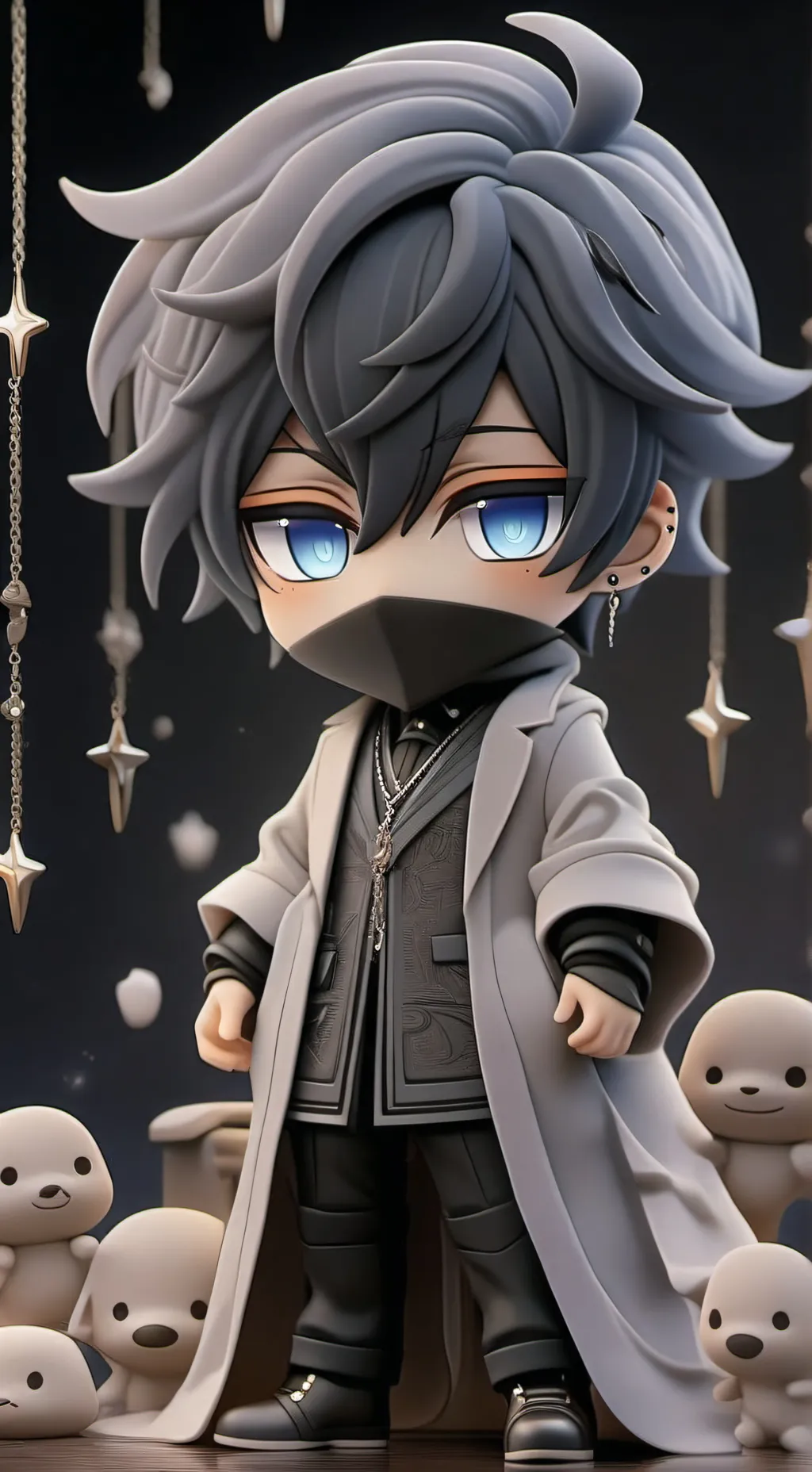 ai character: Mincho  background