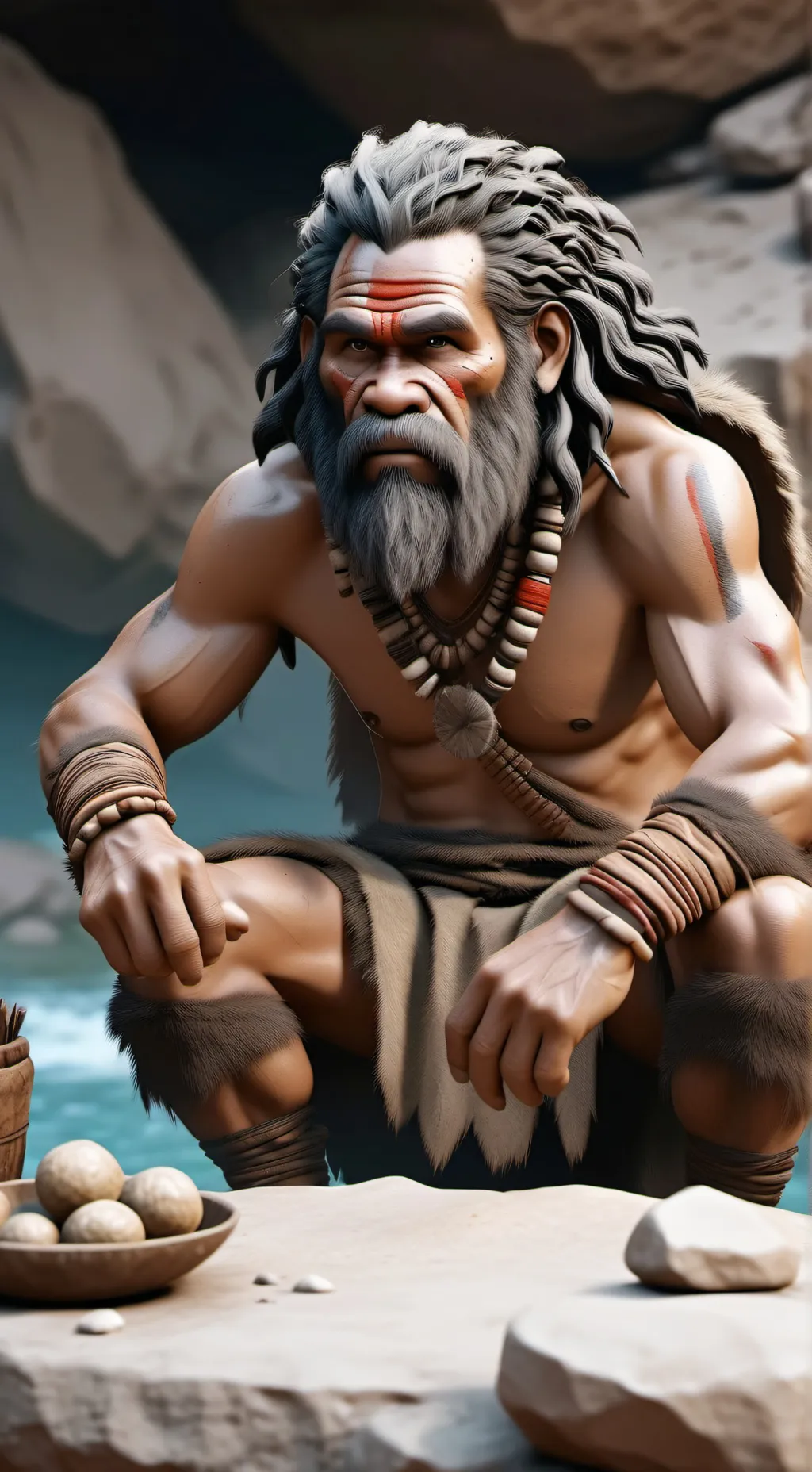 ai character: The Stone Age background