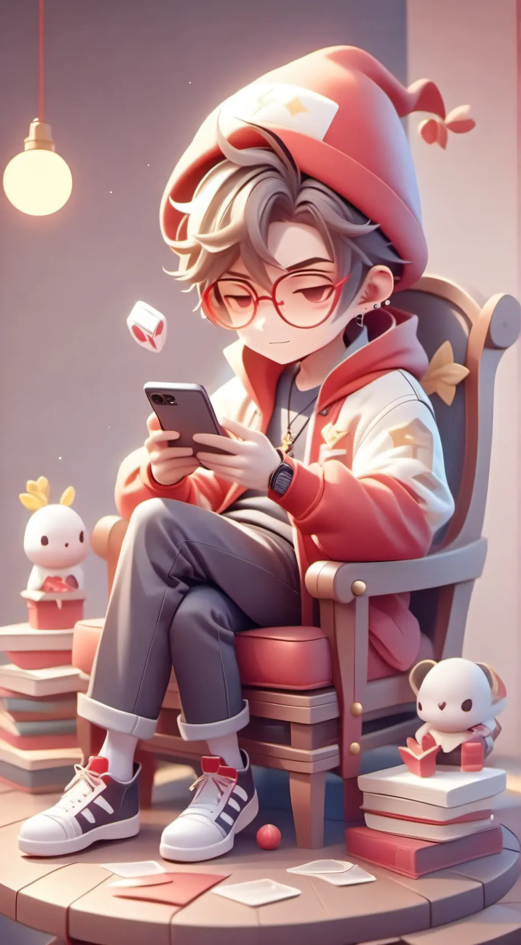 ai character: matig YouTuber sit background