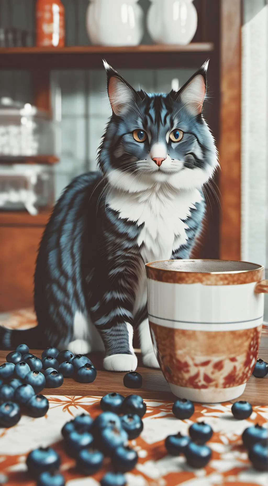 ai character: Blueberry Cat background