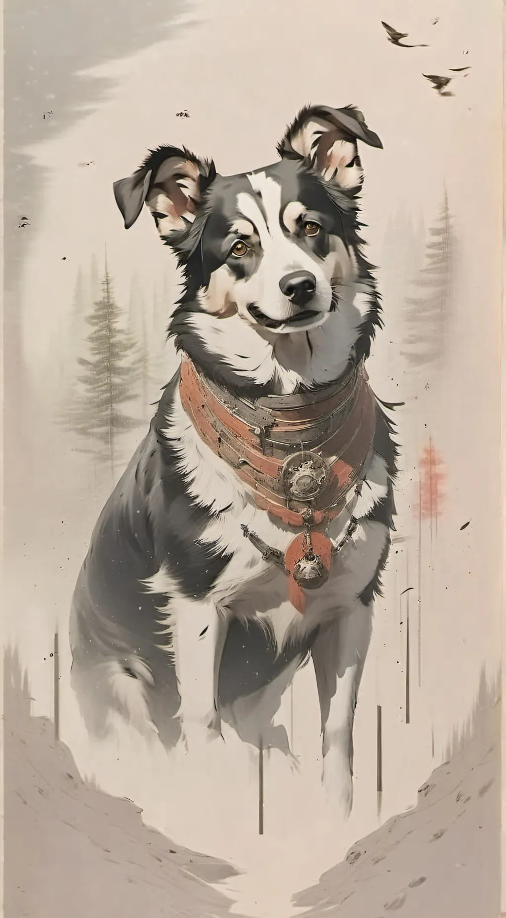 ai character: dog and dog? background