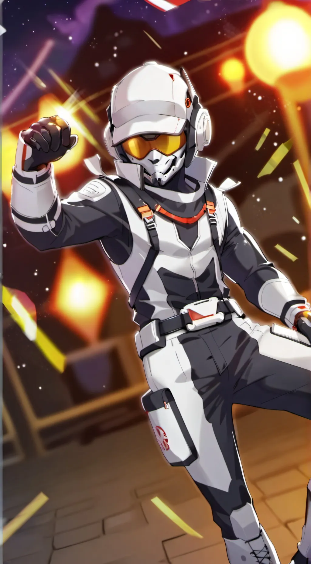 ai character: Mecha city  background