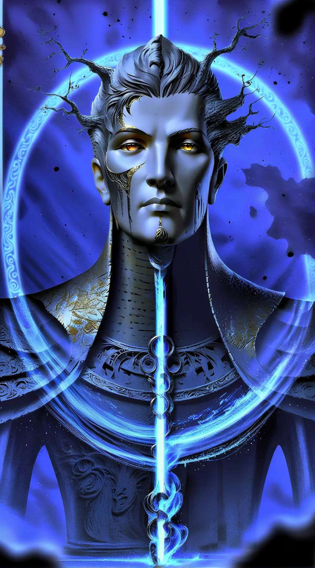 ai character: Glitch background