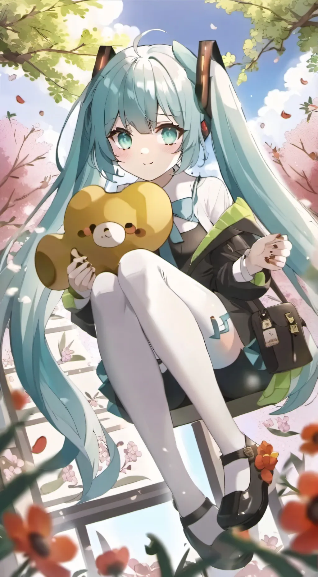 ai character: miku  background