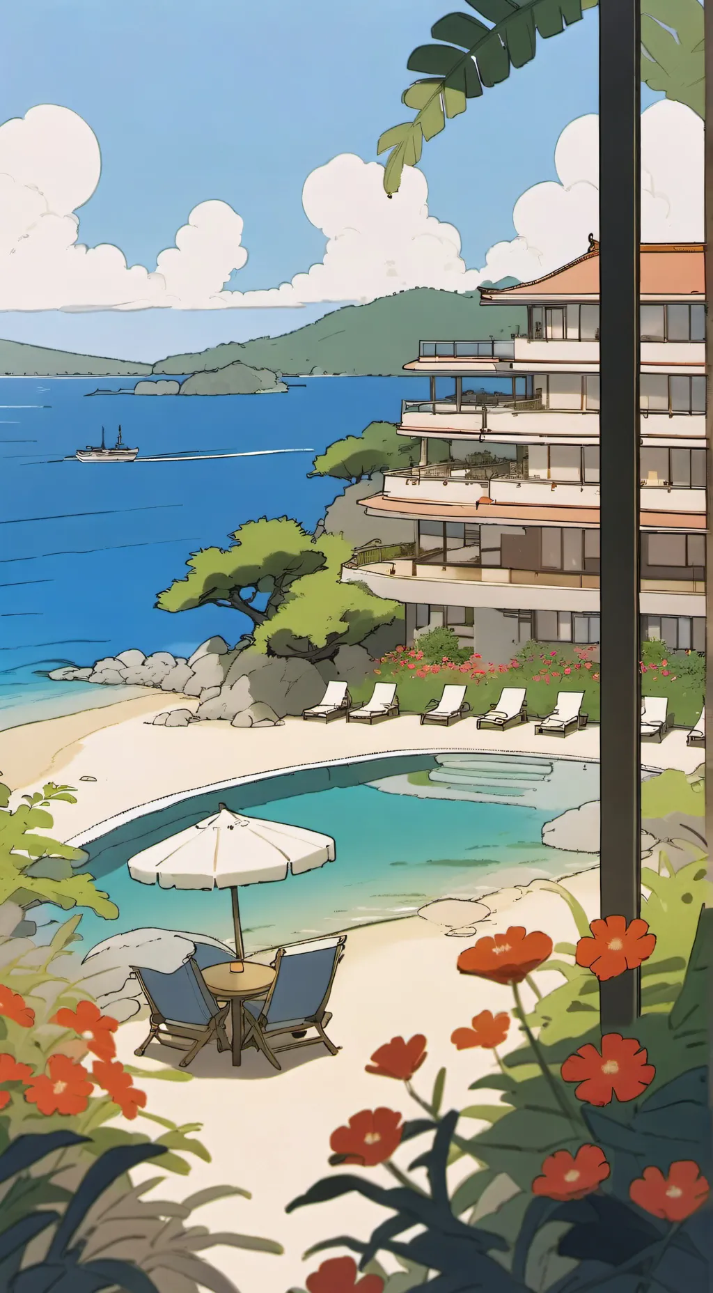 ai character: cosmopolitan hotel background