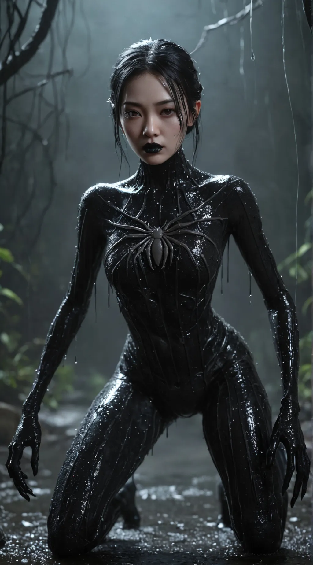 ai character: Black background