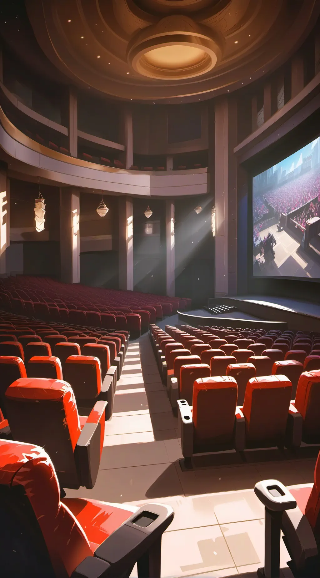 ai character: FPE MOVIE THEATER background