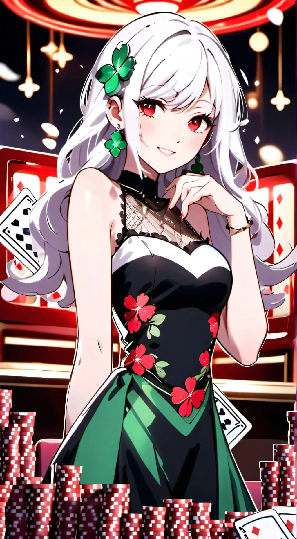 ai character: lady luck background
