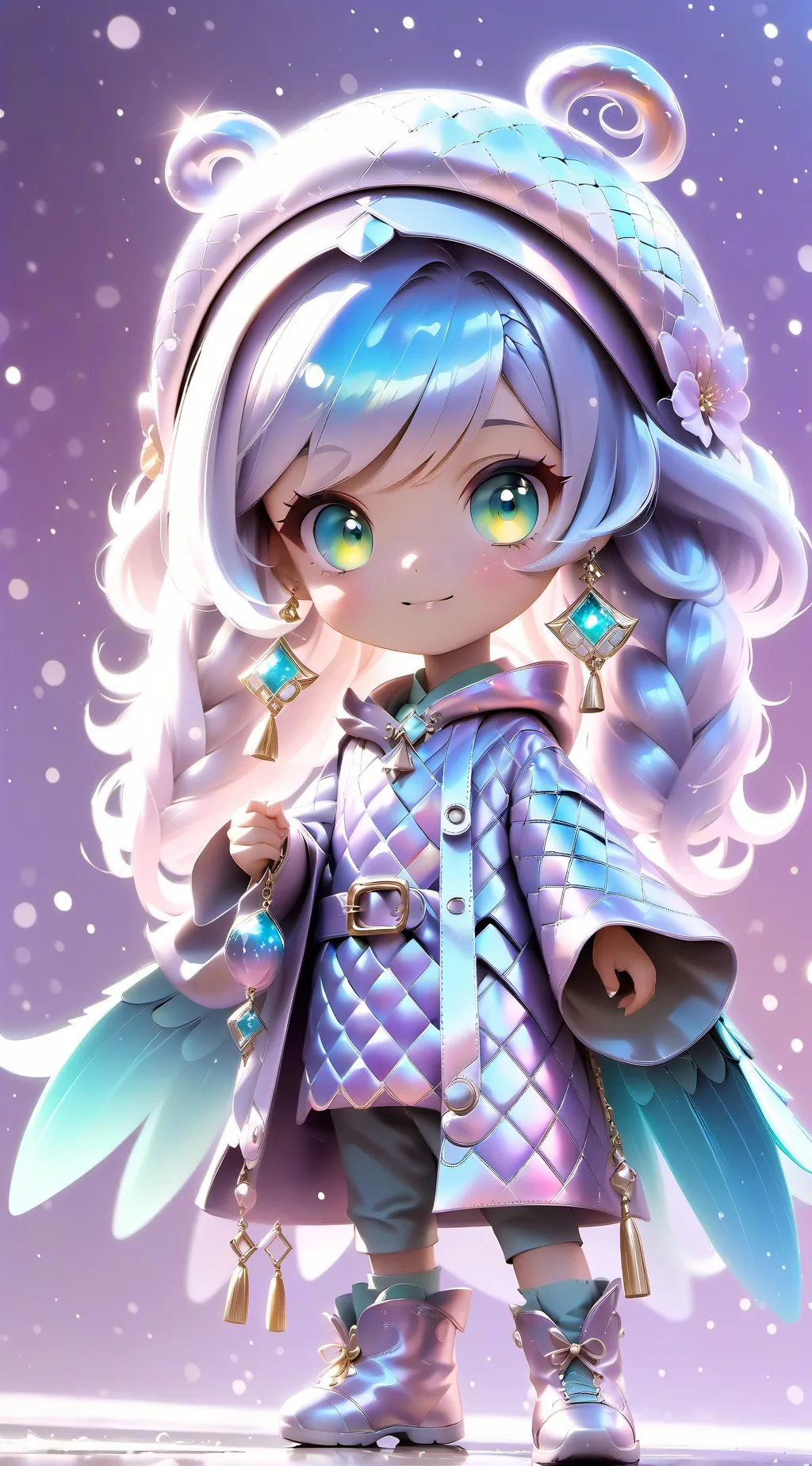 ai character: Tdb shopping  background
