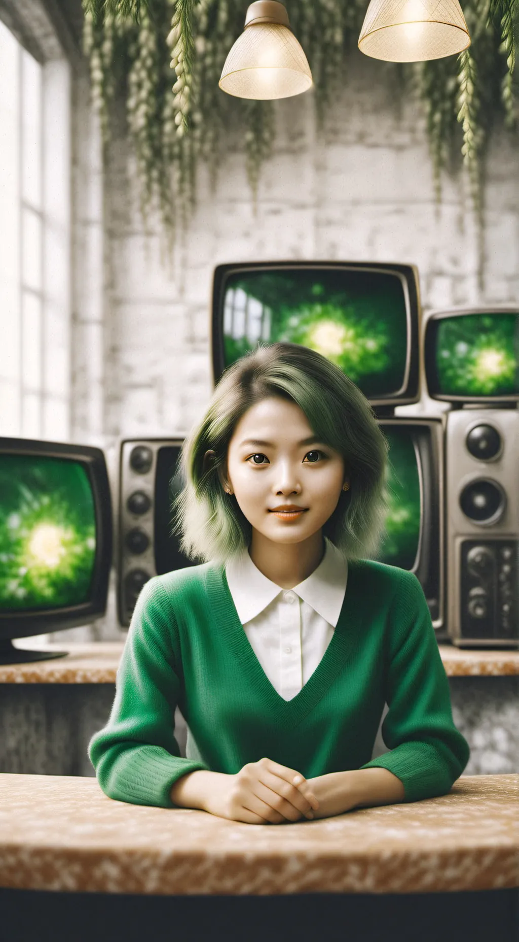 ai character: Vee! background