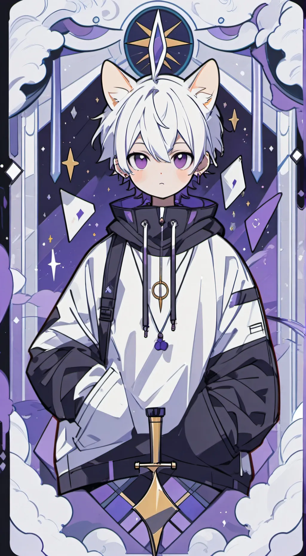 ai character: hybride et Alice background