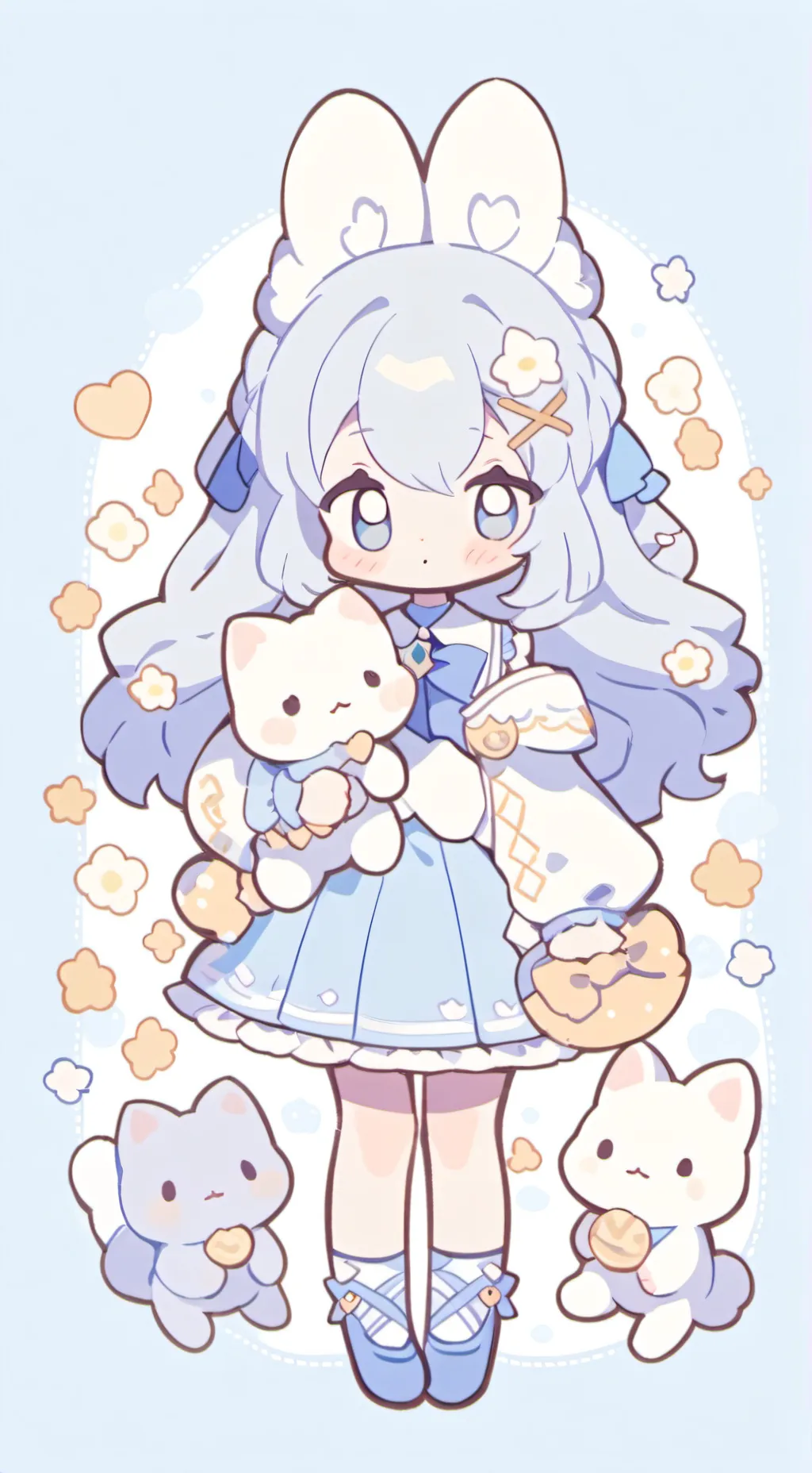 ai character: Sleepy cat  background