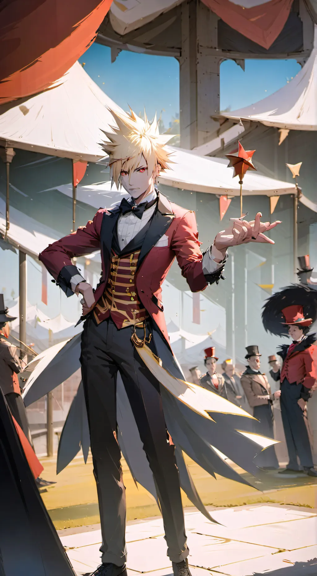 ai character: Ringmaster bakugo  background