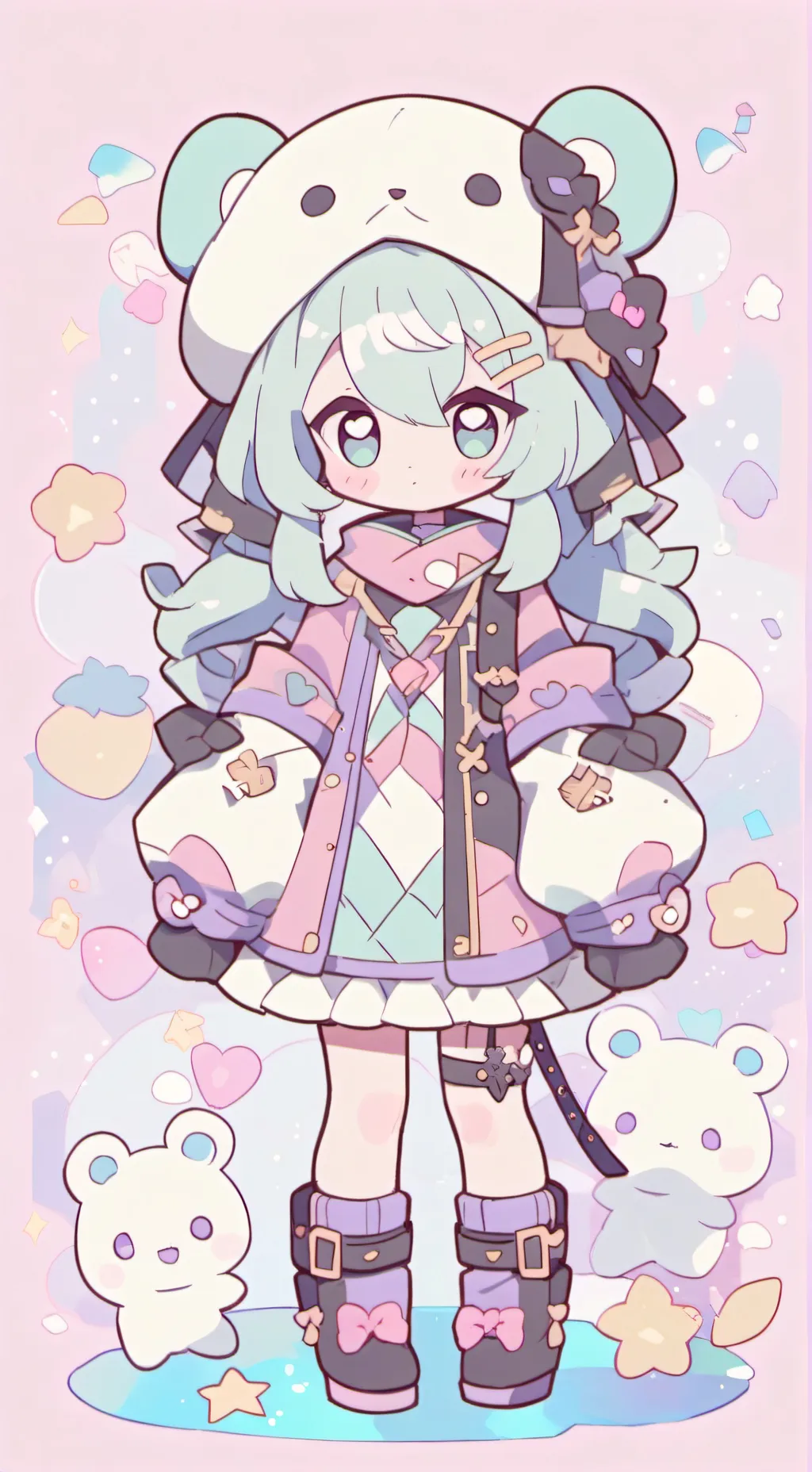 ai character: {🤍x💛} background