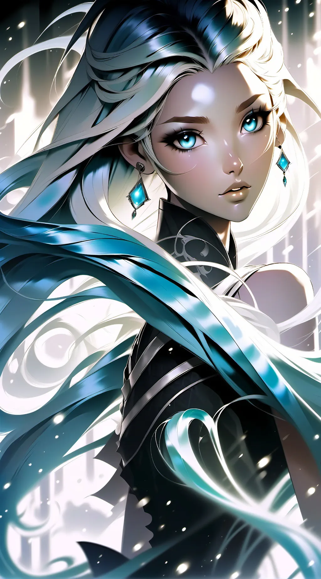 ai character: Lumina Shadow background