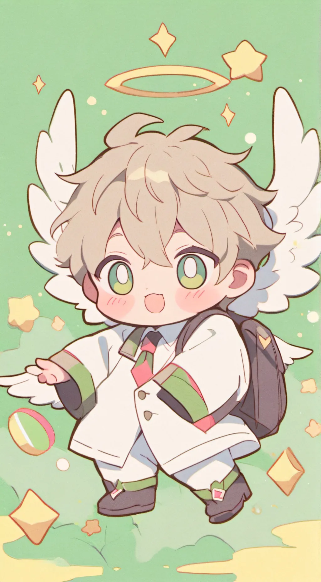 ai character: 🪽-angle-🪽 background