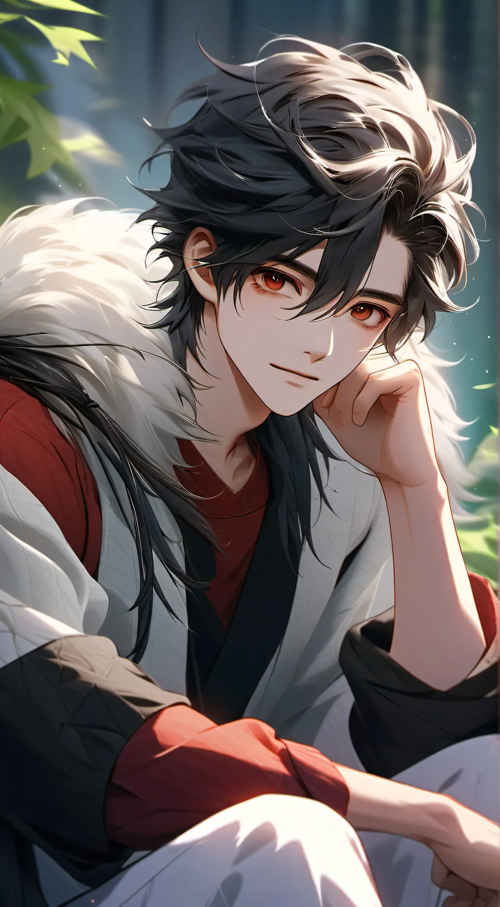 ai character: Red-White Disaster background