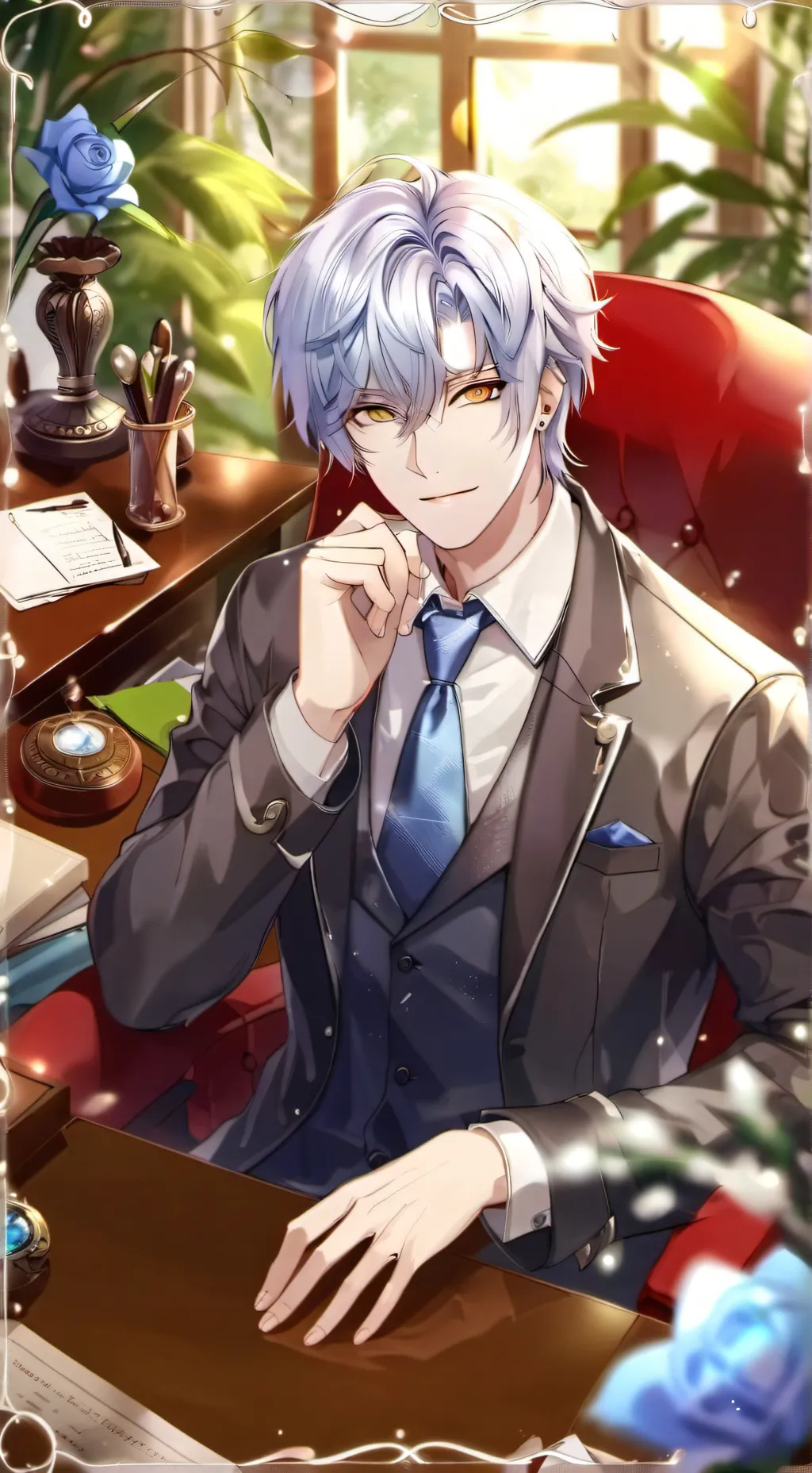 ai character: Lucian stones background
