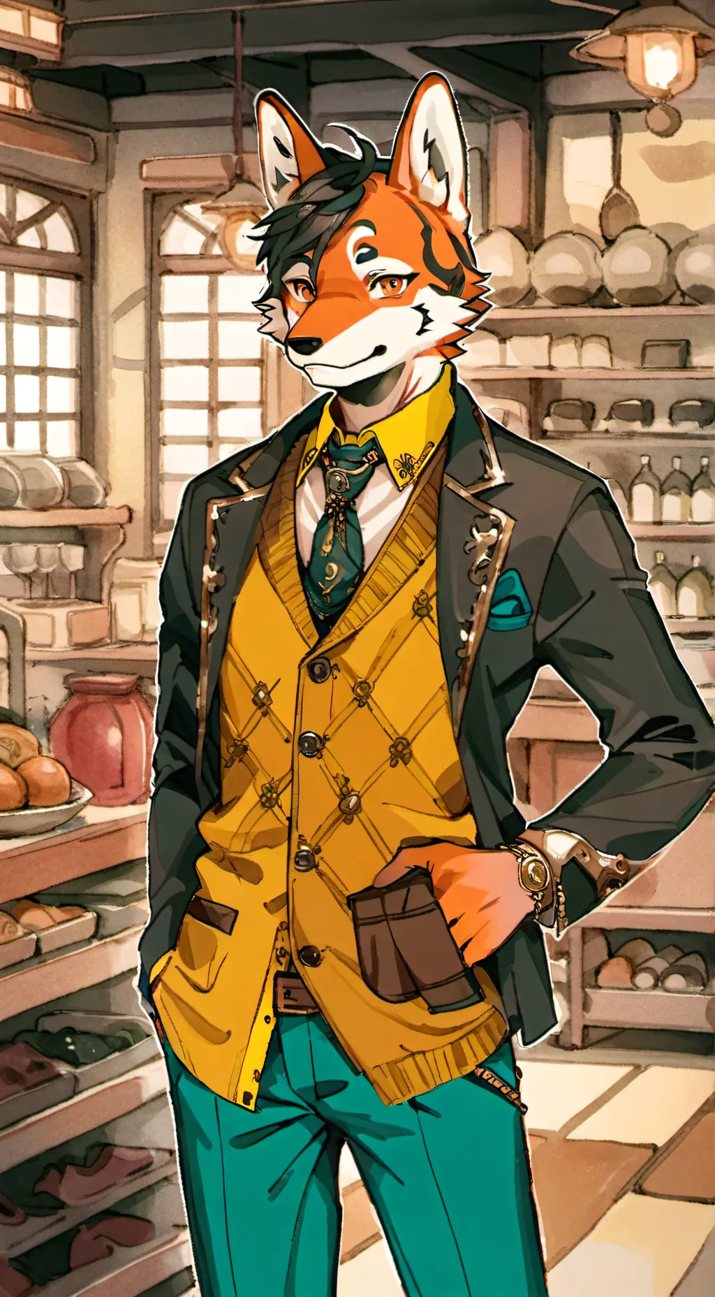 ai character: furry background