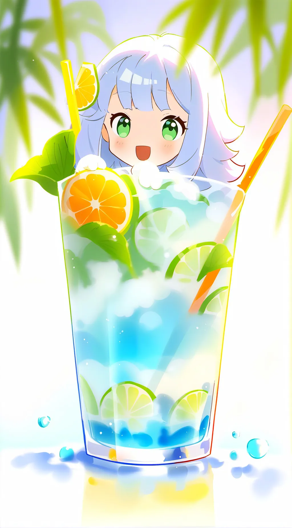 ai character: lemon background