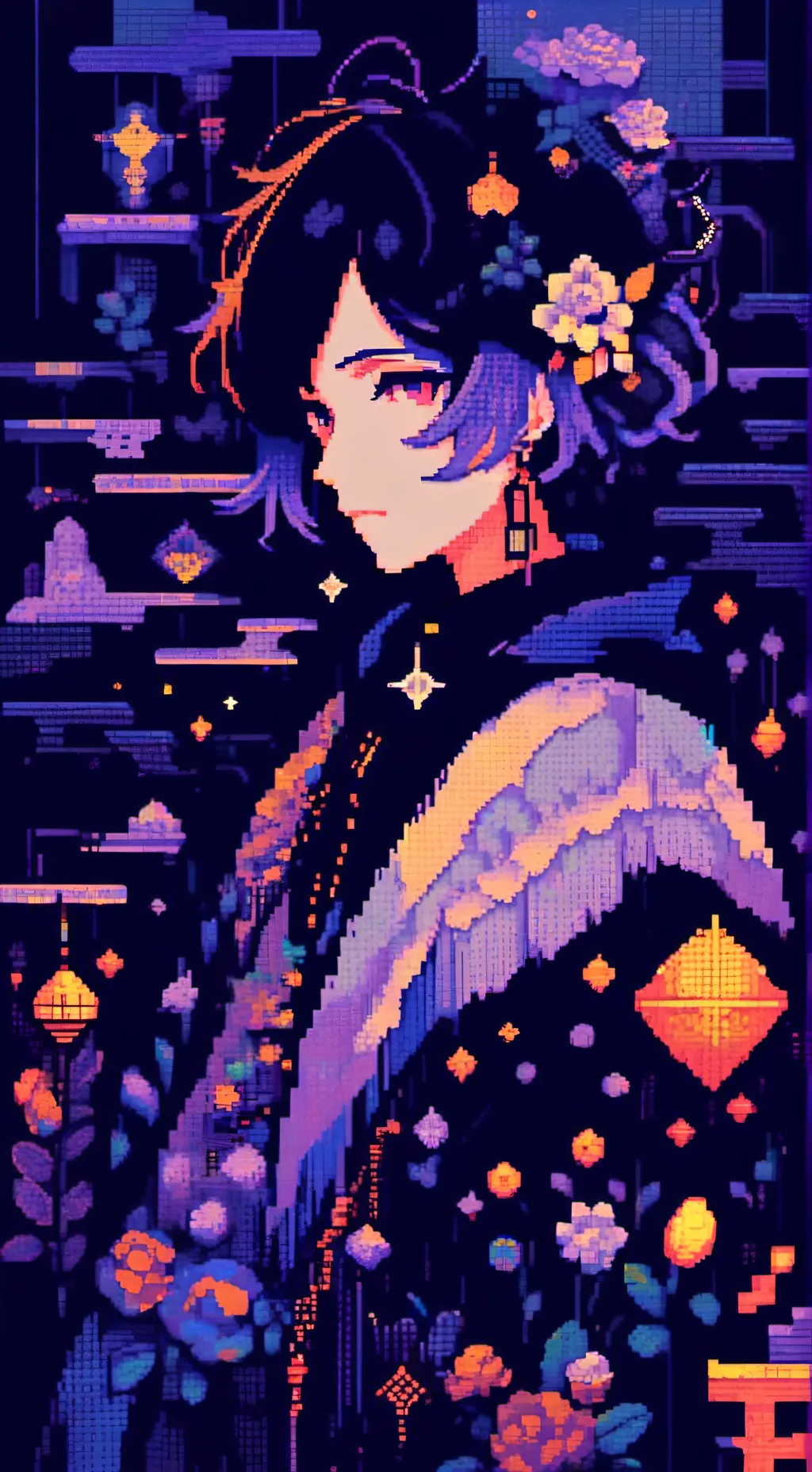 ai character: Blooming Moon background