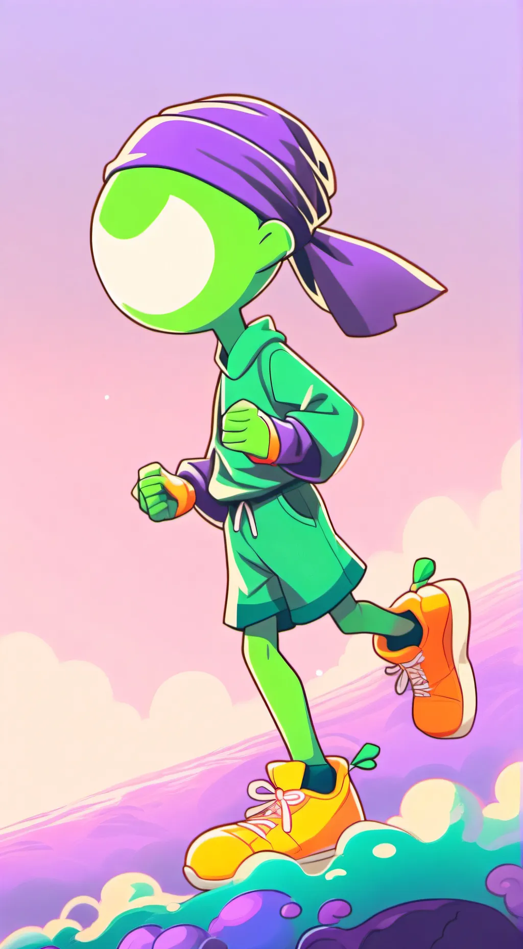 ai character: green background