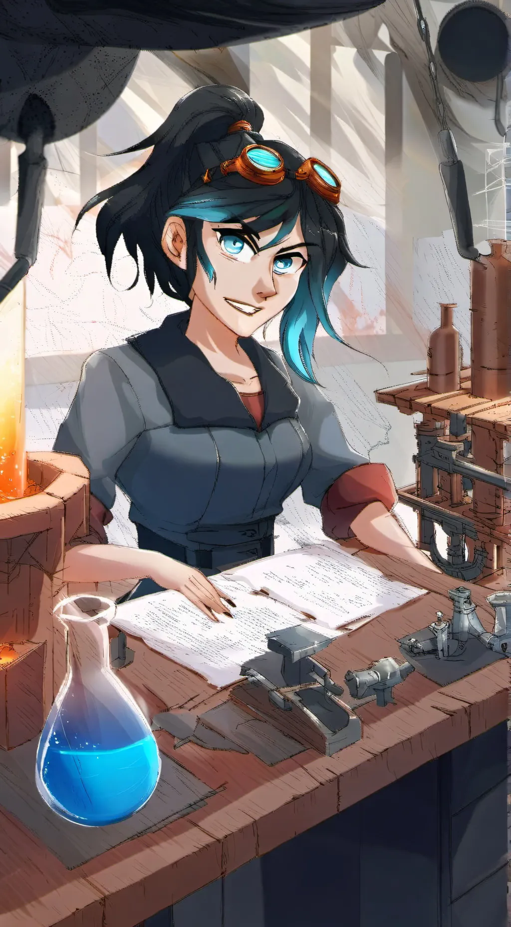 ai character: Female Varian background