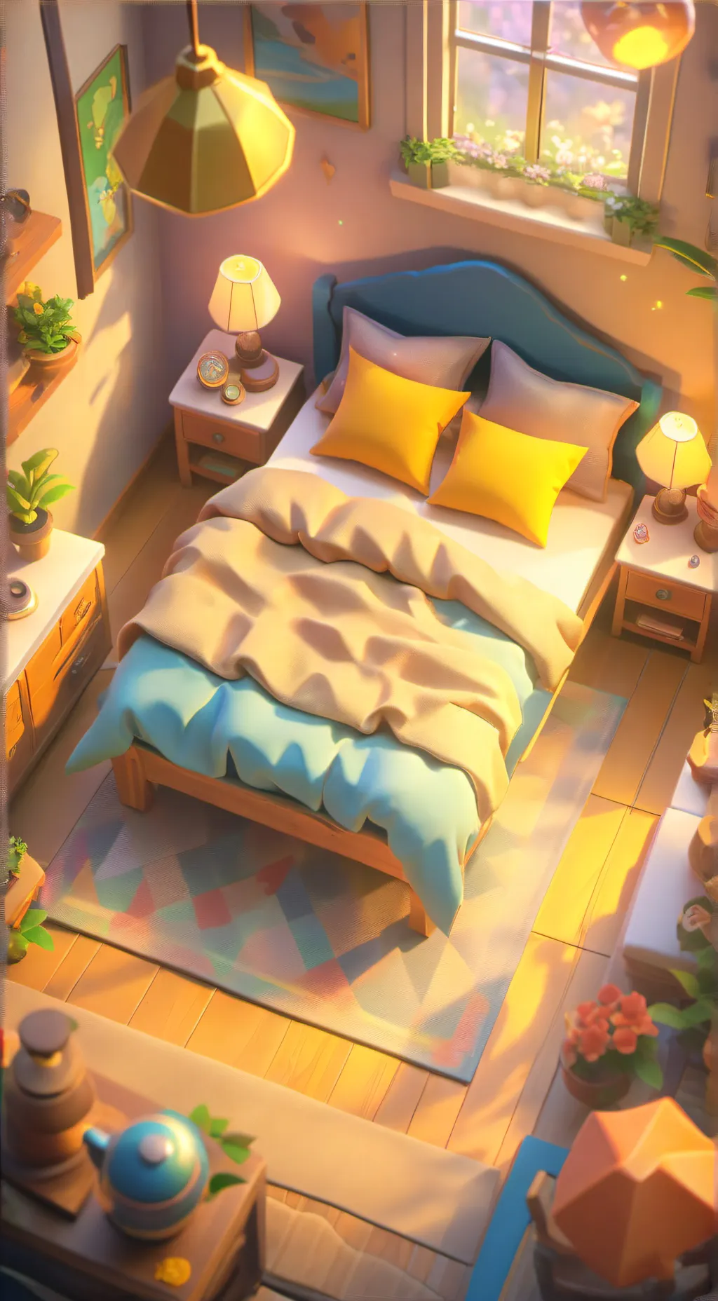 ai character: sleepover background